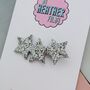 Silver Star Glitter Hair Clip / Festival Hair Accessories / Christmas And Stocking Filler Gift, thumbnail 2 of 3