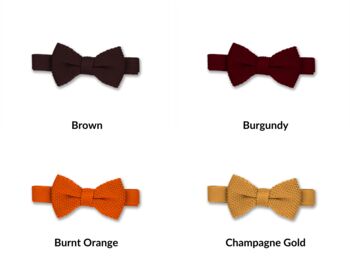 Children's Wedding Knitted Bow Ties | 30+ Colours, 3 of 9
