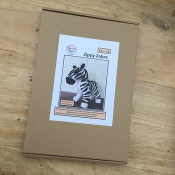 Zippy Zebra Letterbox Stitch Kit, 3 of 6