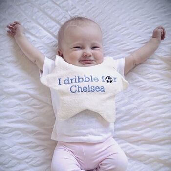 'I Dribble For…' Football Baby Bib, 4 of 6