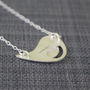 Sterling Silver Watercolour Small Bird Necklace, thumbnail 3 of 3