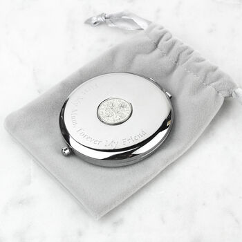 1955 70th Birthday Sixpence Compact Mirror, 5 of 7