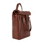 Vintage Style Brown Roll Top Backpack For Laptop, thumbnail 7 of 11