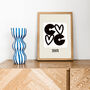 Personalised Couples Initials And Year Minimal Print, thumbnail 8 of 9
