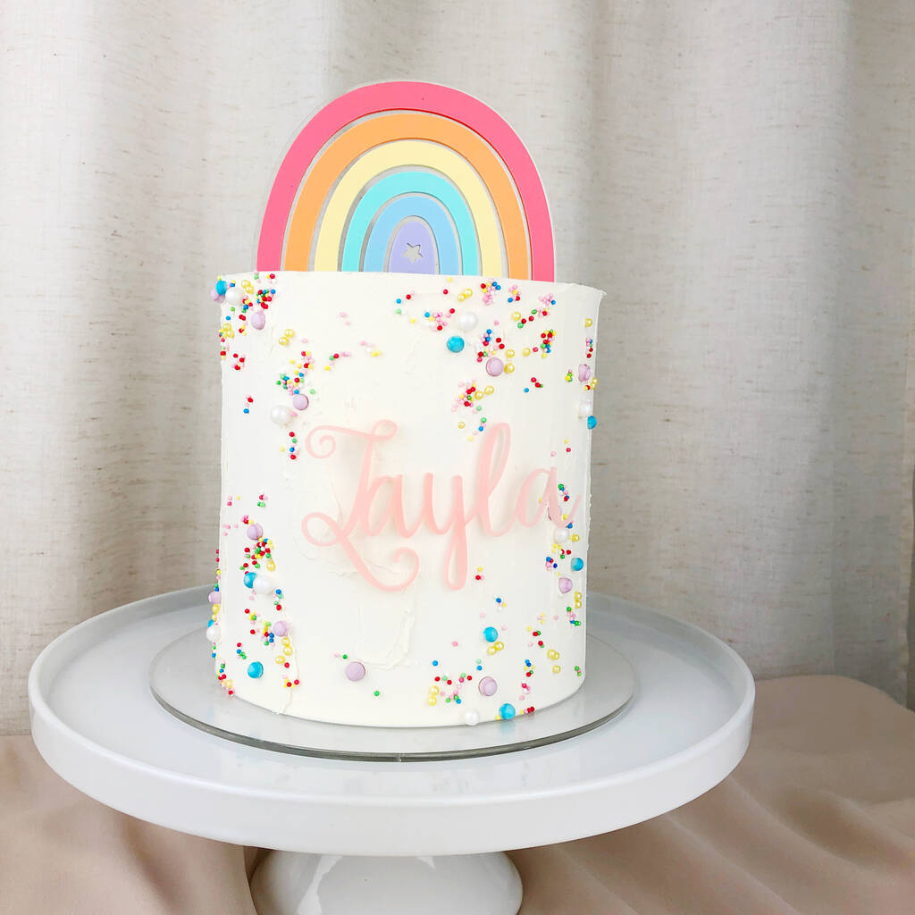 Rainbow Floating Cake Topper By Studio One48