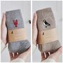 Crab Wool Socks Embroidered Gift For Coastal Lovers, thumbnail 7 of 12