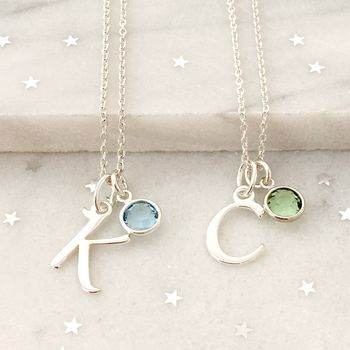 Initial And Birthstone Necklace, 2 of 6