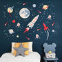 Space Rockets Fabric Wall Sticker, thumbnail 3 of 7