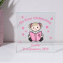 Personalised Glass Block – On Your Christening For Girls, thumbnail 2 of 4