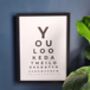 Personalised Eye Test Chart Print, thumbnail 1 of 3