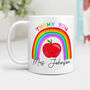 Personalised Teacher Mug 'Rainbow Apple', thumbnail 1 of 3