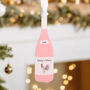 Personalised Rose Wine Christmas Bauble Decoration, thumbnail 1 of 6