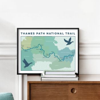 River Thames Path Map Art Print, 5 of 10