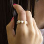 Mother Of Pearl Heart Stretch Ring, thumbnail 5 of 7