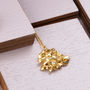 Golden Carve Sapphire Necklace, thumbnail 2 of 5