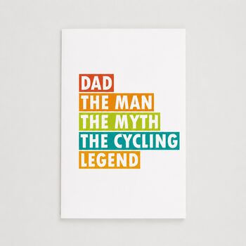 Cycling Legend Dad Father’s Day Card, 6 of 6