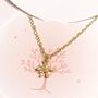Diamonte Carded Tree Pendant Necklace In Gold Or Silver, thumbnail 3 of 4