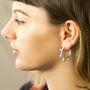 Sterling Silver Bauble Hoop Earrings, thumbnail 2 of 3