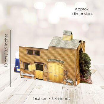 Pop Up 3D Horse Stables Blank Greeting Card, 5 of 5