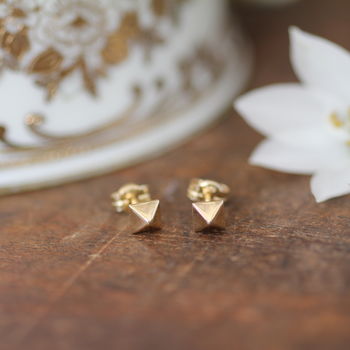 Nova Gold Pyramid Earrings, 2 of 4