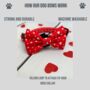 Red Valentine Heart Dog Bow Tie, thumbnail 3 of 4