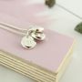 Personalised Initial Organic Silver Nugget Necklace, thumbnail 2 of 7