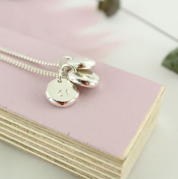 Personalised Initial Organic Silver Nugget Necklace, 2 of 7