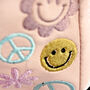 Light Pink Cropped Bride Jacket Peace Love Happiness, thumbnail 5 of 8