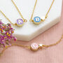 Gold Plated Enamel Disc Initial Necklace, thumbnail 7 of 10