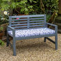 Exotic Birds Blue Water Resistant Garden Bench Seat Pad, thumbnail 4 of 6