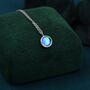Moonstone Coin Pendant Necklace In Sterling Silver, thumbnail 4 of 9