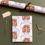 Personalised Gingerbread House Address Christmas Wrapping Paper, thumbnail 1 of 3