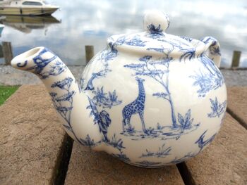 Two Cup Teapot In Blue Safari Design, 10 of 12