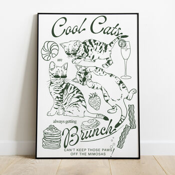 Cool Cats Brunch Poster, 7 of 9