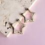 Star Hoop Earrings With Cubic Zirconia, thumbnail 5 of 7