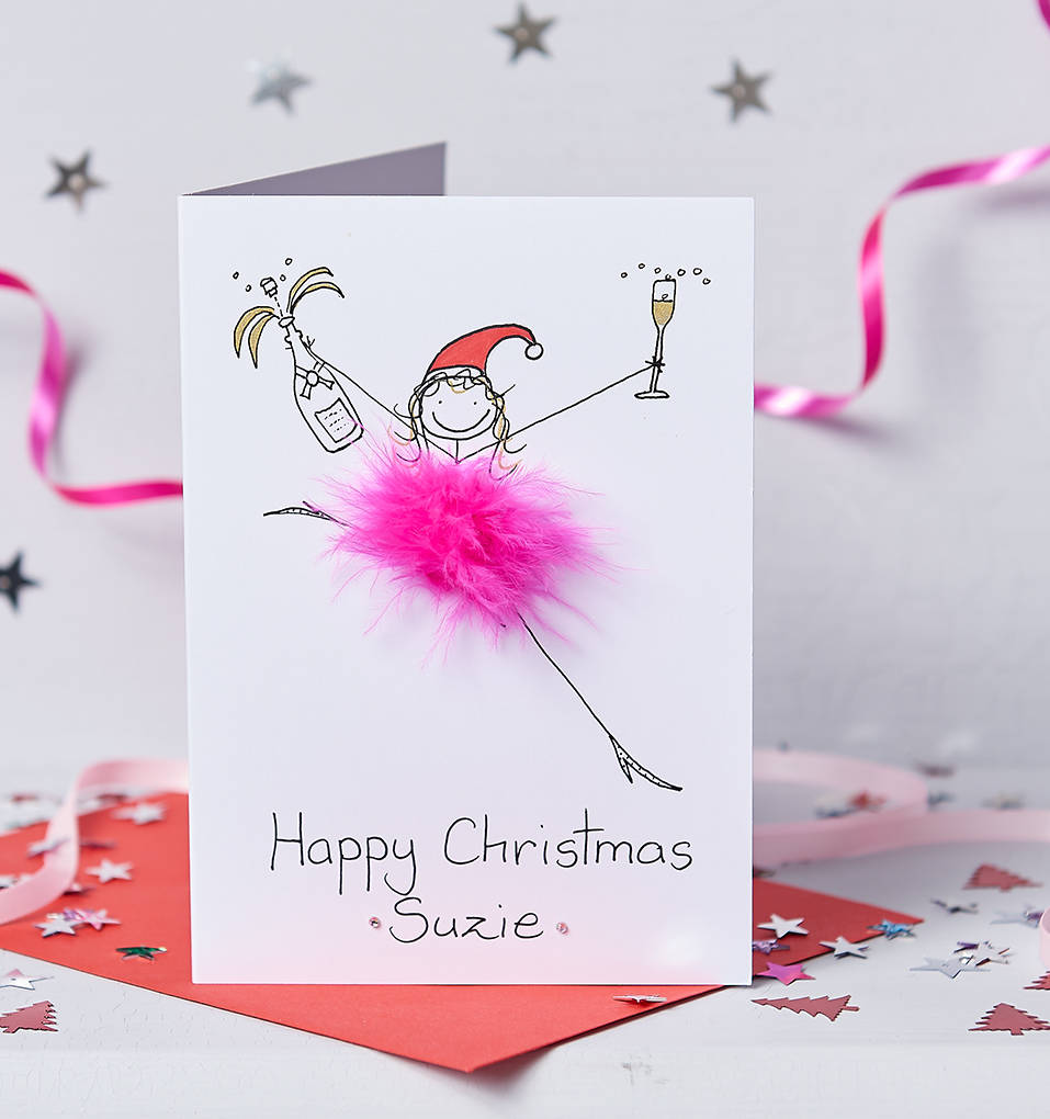 handmade personalised merry christmas cardall things