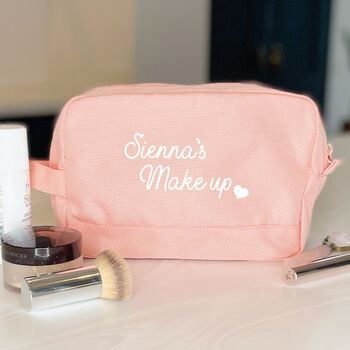 Heart Personalised Make Up Bag, 2 of 3