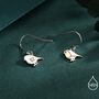 Robin Bird Pendant Necklace And Drop Hook Earrings In Sterling Silver, thumbnail 3 of 12