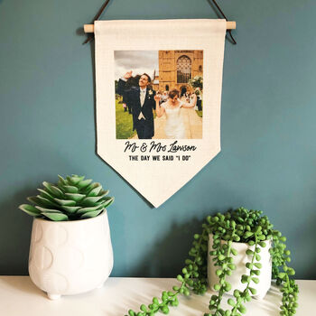 Wedding Or Anniversary Personalised Photo Gift Banner, 3 of 11