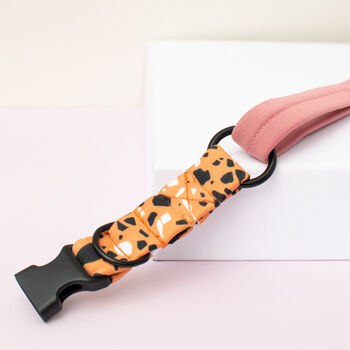 Pink Orange Terrazzo • Padded Dog Collar, 6 of 7