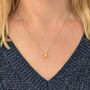 Citrine Teardrop November Birthstone Necklace, Gold, thumbnail 4 of 6