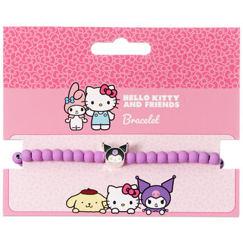 Hello Kitty Purple Beaded Bracelet With Kuromi Charm, 5 of 5