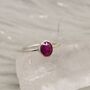 Red Ruby Sterling Silver Ring, thumbnail 4 of 8