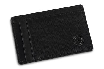 Black Saffiano Leather Card Holder With Rfid Protection, 3 of 5