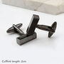 Personalised Square Bar Cufflinks, thumbnail 3 of 6