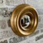 19cm Gold Convex Wall Mirror Porthole Fisheye Design, thumbnail 1 of 8