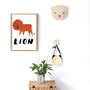 Red Lion Print For Kids' Rooms, thumbnail 1 of 2