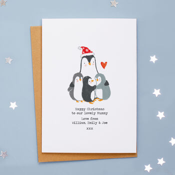 Personalised Happy Christmas Daddy Penguin Card, 3 of 3