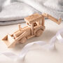 Personalised Wooden Christening Tractor Toy, thumbnail 1 of 5