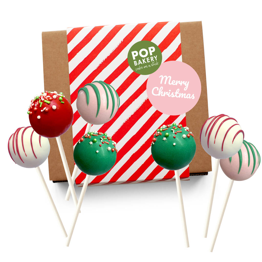 Christmas Sprinkle And Drizzle Cake Pop Set By POP Bakery